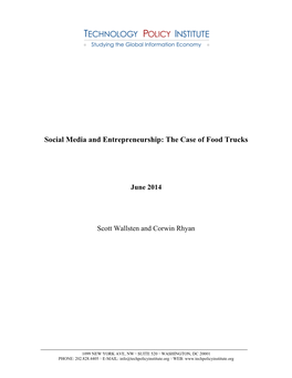 Social Media and Entrepreneurship: the Case of Food Trucks