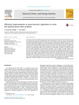 Efficiency Improvements in Meta-Heuristic Algorithms to Solve