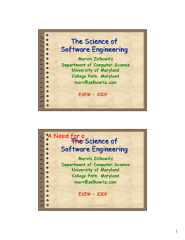 The Science of Software Engineering the Science of Software Engineering