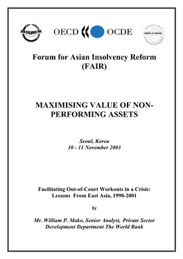 Forum for Asian Insolvency Reform (FAIR)