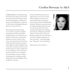 Caroline Bowman