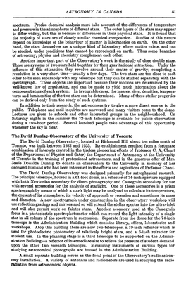 ASTRONOMY in CANADA 51 Spectrum. Precise Chemical