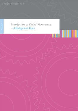 Introduction to Clinical Governance – a Background Paper NO