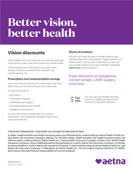 Aetna Vision Discount Program