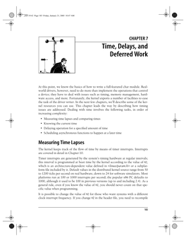 Time, Delays, and Deferred Work