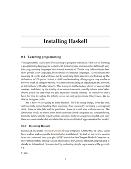 Installing Haskell