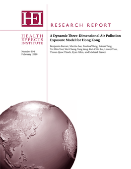 A Dynamic Three-Dimensional Air Pollution Exposure Model for Hong Kong