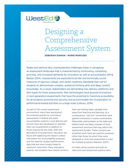 Designing a Comprehensive Assessment System DEBORAH SIGMAN • MARIE MANCUSO