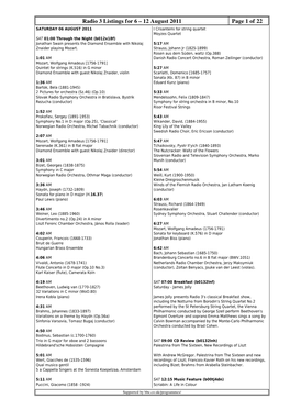 Radio 3 Listings for 6 – 12 August 2011 Page 1