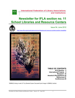 Newsletter for IFLA Section No. 11 School Libraries and Resource Centers