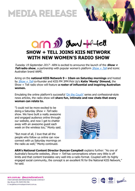 Show + Tell Joins Kiis Network with New Women's Radio Show