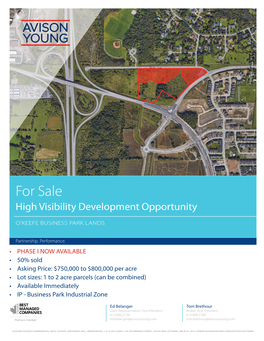 For Sale High Visibility Development Opportunity