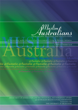 Muslim Australians: Their Beliefs, Practices and Institutions