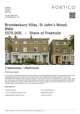 Brondesbury Villas, St John's Wood, NW6 £575000