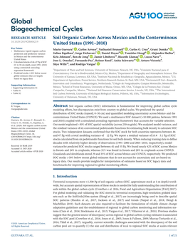 Soil Organic Carbon Across Mexico and the Conterminous United States