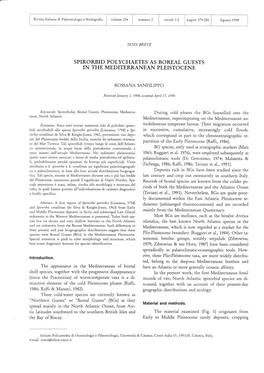 In the Mediterranean Pleistocene