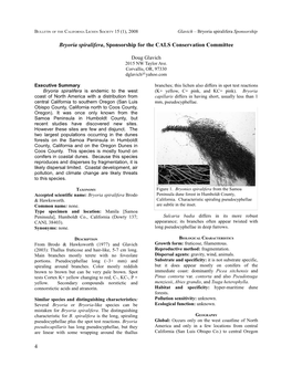 Bryoria Spiralifera, Sponsorship for the CALS Conservation Committee 4