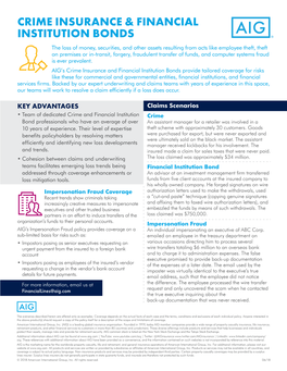 Crime Insurance & Financial Institution Bonds