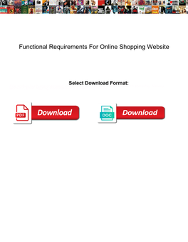 Functional Requirements for Online Shopping Website