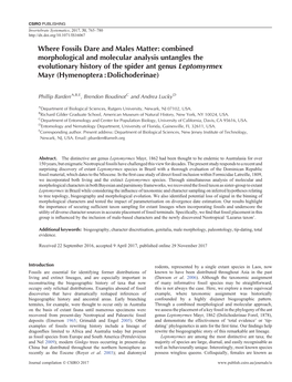 Where Fossils Dare and Males Matter: Combined Morphological