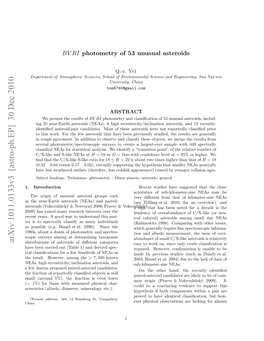 BVRI Photometry of 53 Unusual Asteroids