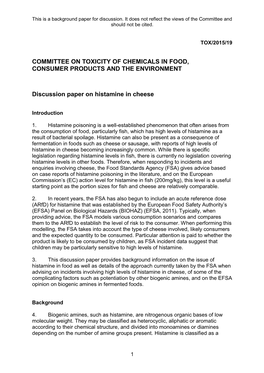 Committee on Toxicity of Chemicals in Food, Consumer Products and the Environment