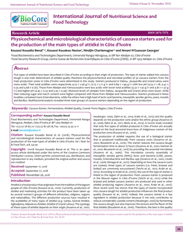 Physicochemical and Microbiological Characteristics Of