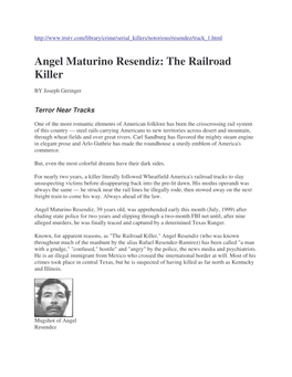 Angel Maturino Resendiz: the Railroad Killer