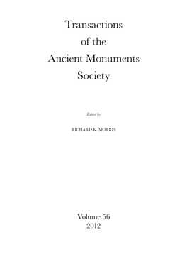 Transactions of the Ancient Monuments Society