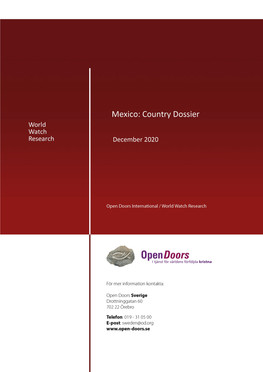 Country Dossier Mexico 2021