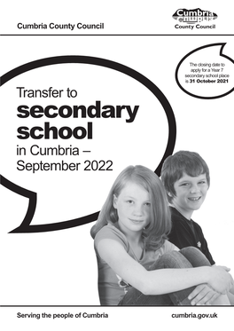 Transfer to Secondary School in Cumbria – September 2022