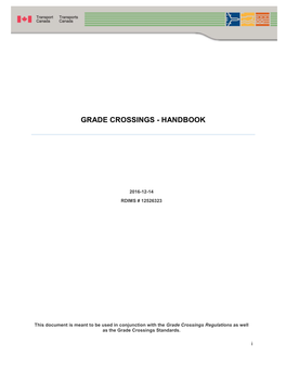 Grade Crossings - Handbook
