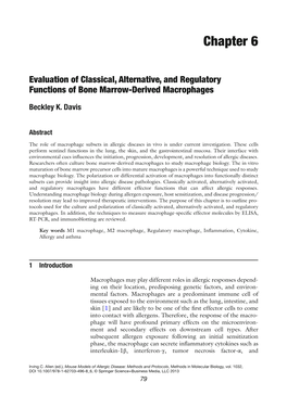 Chapter 6 Evaluation of Classical, Alternative, and Regulatory