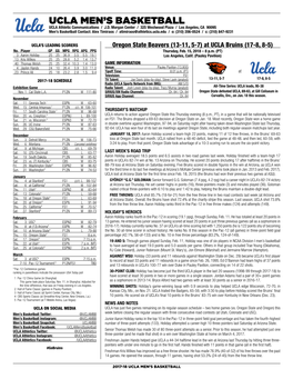 UCLA Men's Basketball • Reached the 20-Point Plateau in Victories Against UCUCLA Irvine (21 Individual Points, Nov