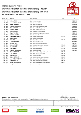 Superbike Classification