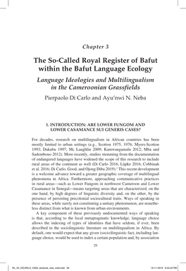 The So-Called Royal Register of Bafut Within the Bafut Language Ecology