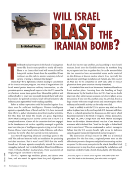 Will Israel Blast the Iranian Bomb