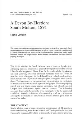 A Devon By-Election: South Molton. 1891