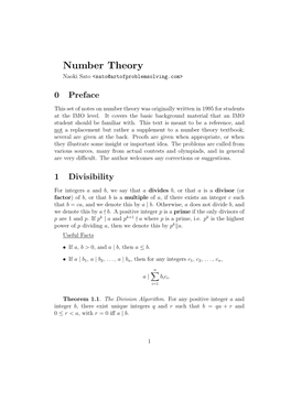 Number Theory