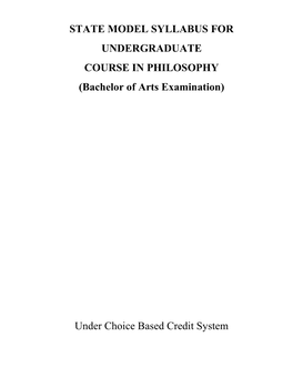 (Bachelor of Arts Examination) Under Choice Based Credit System