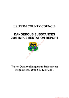 Leitrim County Council Dangerous Substances 2006