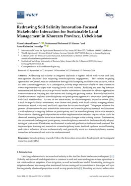 Redrawing Soil Salinity Innovation-Focused Stakeholder Interaction for Sustainable Land Management in Khorezm Province, Uzbekistan