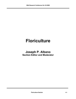 Floriculture