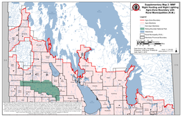 Supplementary Map 2: MMF Night Hunting and Night Lighting Agro-Zone Boundary with Rural Municipalities (R.M.)