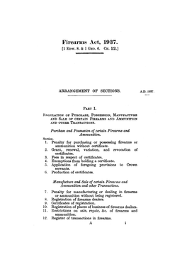 Firearms Act, 1937. [1 EDW