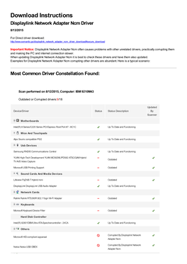 Displaylink Network Adapter Ncm Driver 8/13/2015