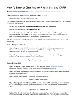 How to Encrypt Chat and Voip with Jitsi and XMPP