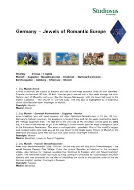 Germany – Jewels of Romantic Europe