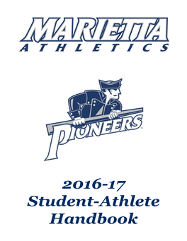 2016-17 Student-Athlete Handbook MESSAGE from the ATHLETICS DIRECTOR