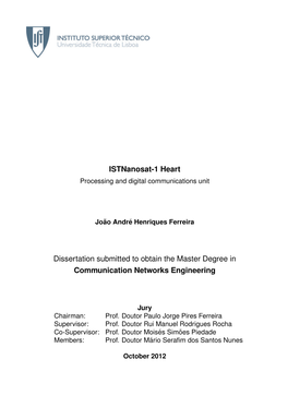 Istnanosat-1 Heart Processing and Digital Communications Unit